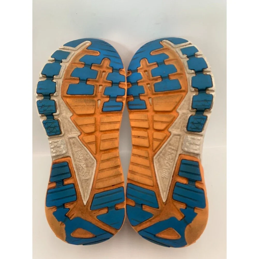 Hoka One One Womens Gaviota 4 Gray Orange WhiteRunning Shoes Sneakers Size 9.5B